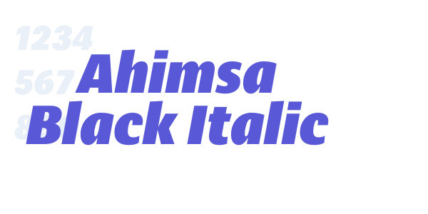 Ahimsa Black Italic font free