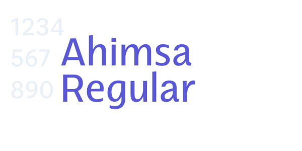 Ahimsa Regular font free