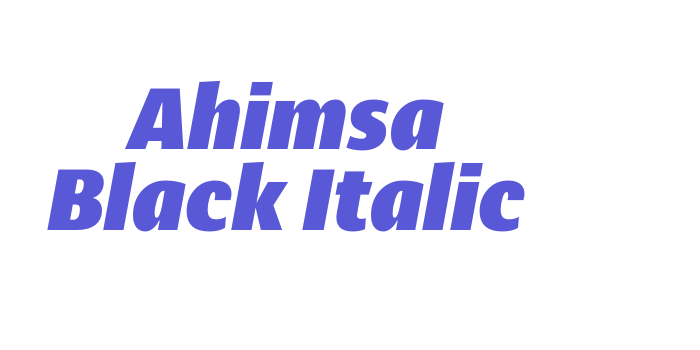 Ahimsa Black Italic Font Download