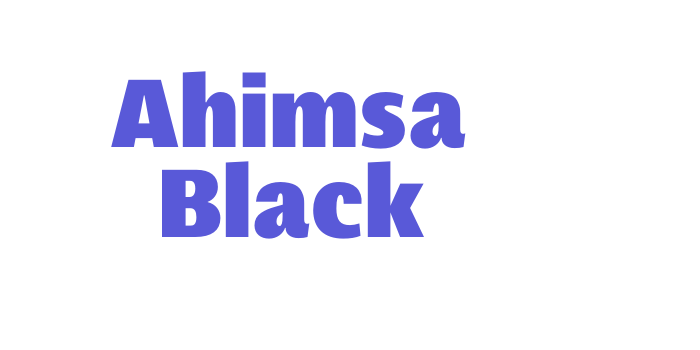 Ahimsa Black Font