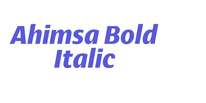 Ahimsa Bold Italic Font Download