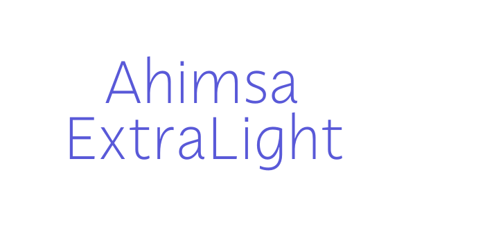 Ahimsa ExtraLight Font Download