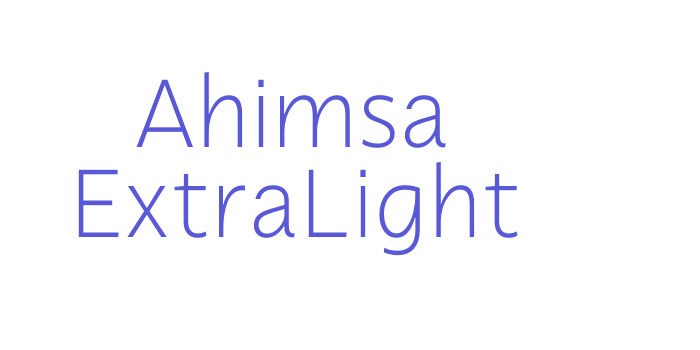 Ahimsa ExtraLight Font