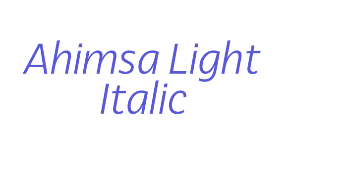 Ahimsa Light Italic Font Download