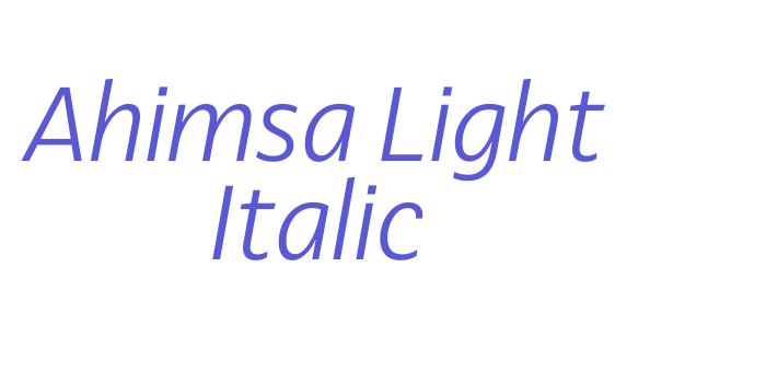 Ahimsa Light Italic Font