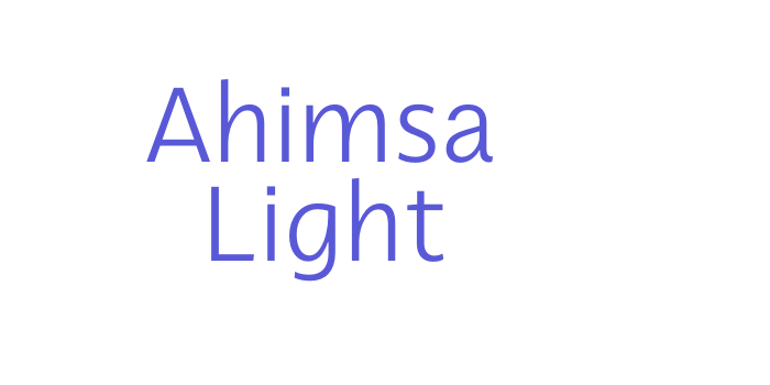 Ahimsa Light Font