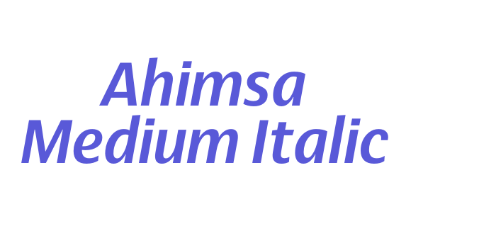 Ahimsa Medium Italic Font Download