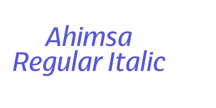 Ahimsa Regular Italic Font Download