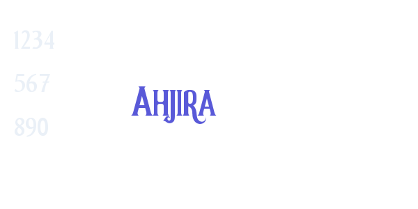 Ahjira font