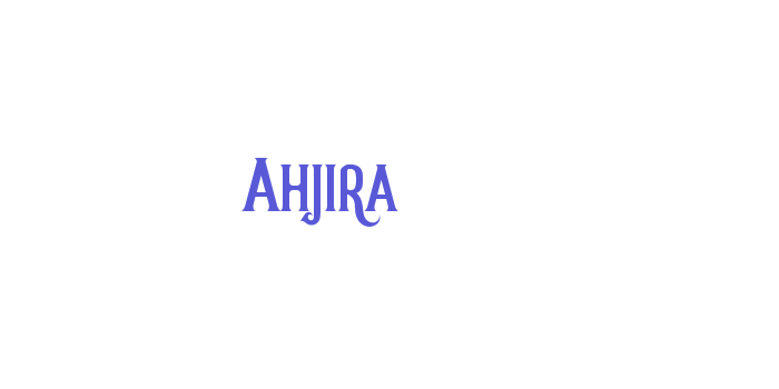 Ahjira Font Download