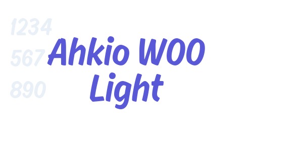 Ahkio W00 Light font free