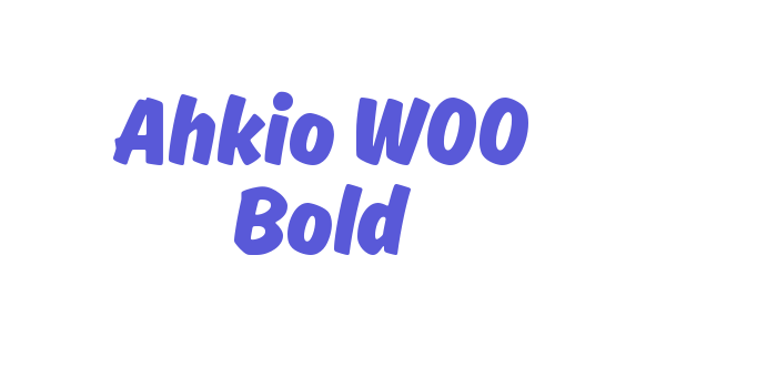 Ahkio W00 Bold Font Download