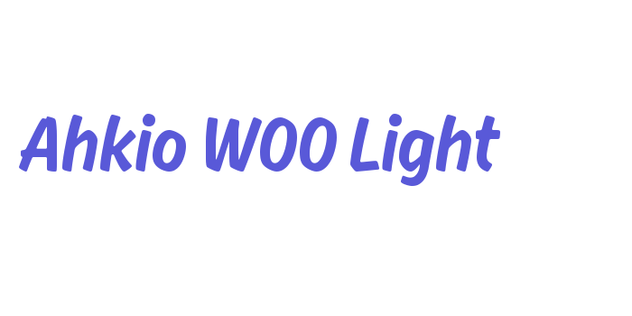 Ahkio W00 Light Font Download