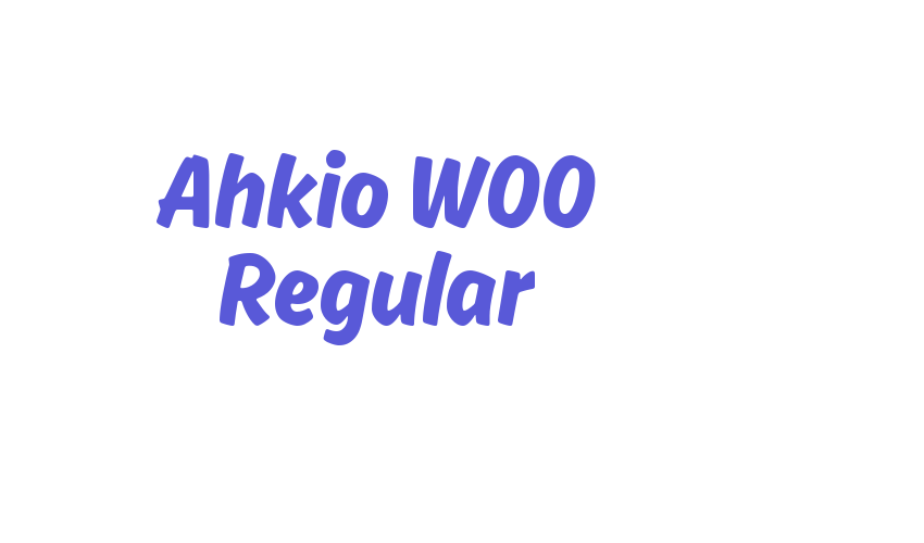 Ahkio W00 Regular Font Download