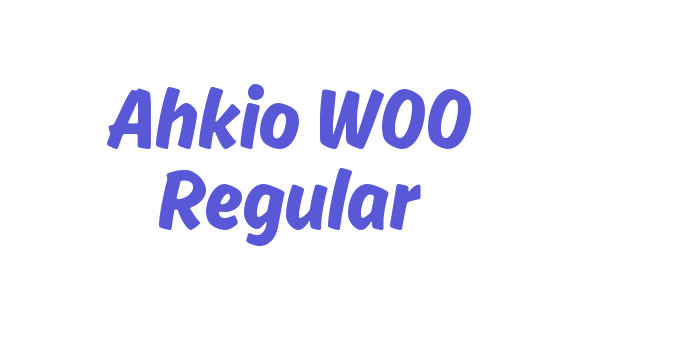 Ahkio W00 Regular Font Download