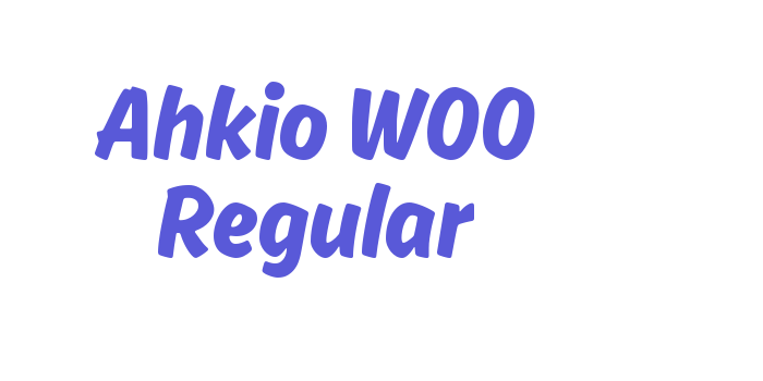 Ahkio W00 Regular Font