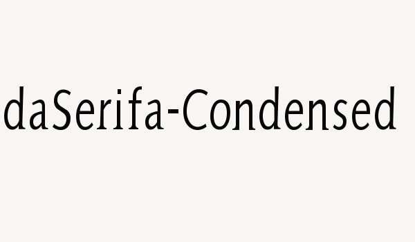 AidaSerifa-Condensed Font