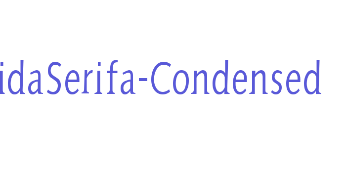 AidaSerifa-Condensed Font Download