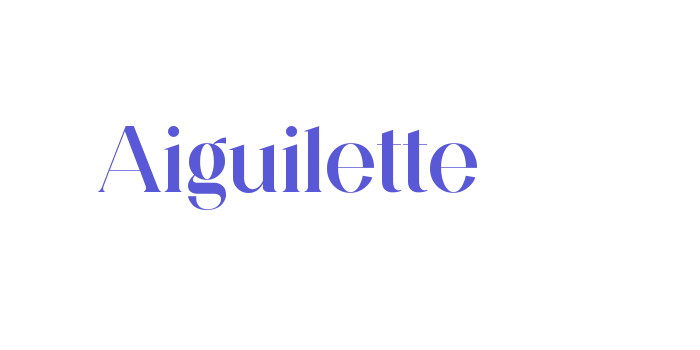 Aiguilette Font