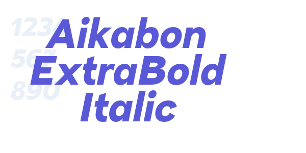 Aikabon ExtraBold Italic font free