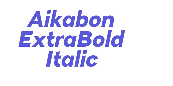 Aikabon ExtraBold Italic Font Download