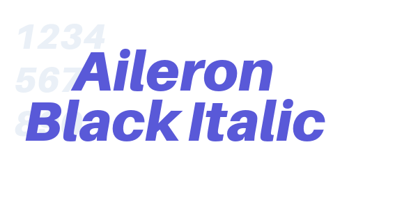 Aileron Black Italic font free