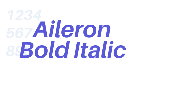 Aileron Bold Italic font free