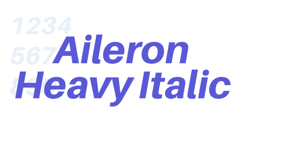 Aileron Heavy Italic font free