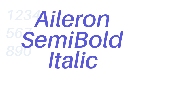 Aileron SemiBold Italic font free