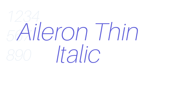 Aileron Thin Italic font free