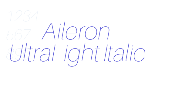 Aileron UltraLight Italic font free