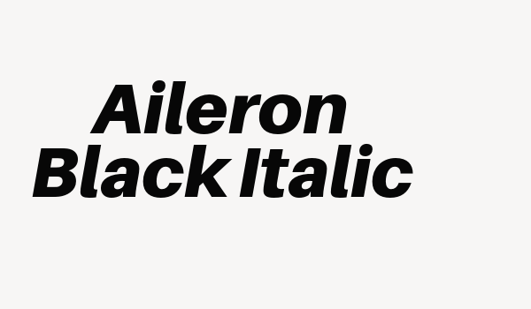 Aileron Black Italic Font