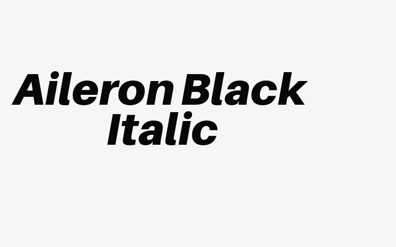 Aileron Black Italic Font