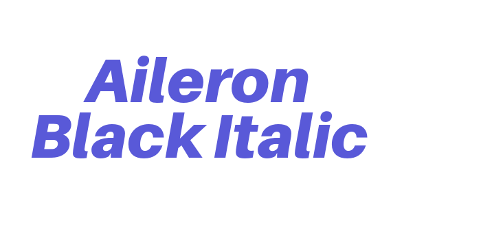 Aileron Black Italic Font Download