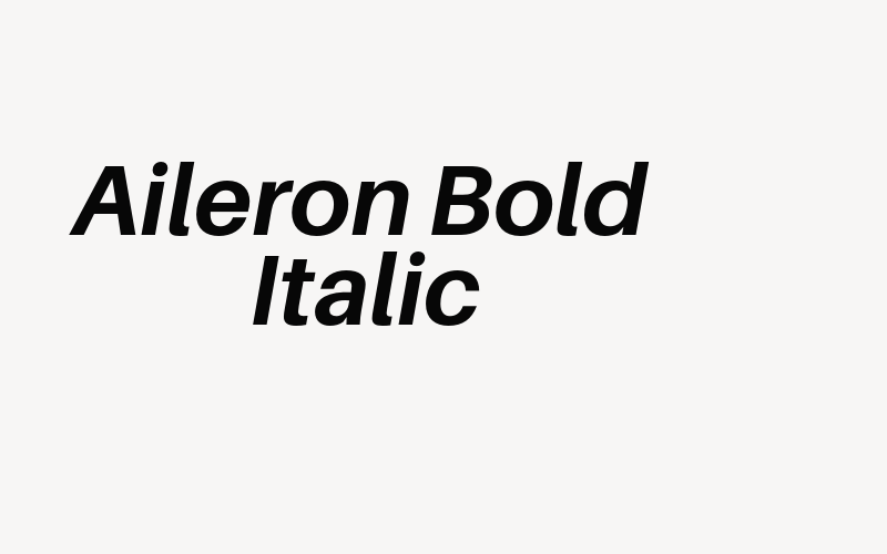 Aileron Bold Italic Font