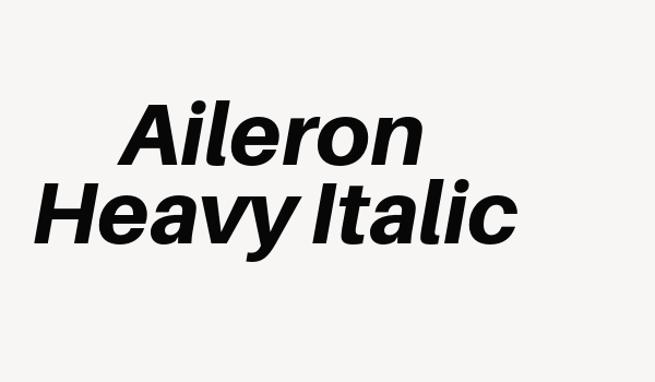 Aileron Heavy Italic Font