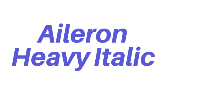 Aileron Heavy Italic Font Download