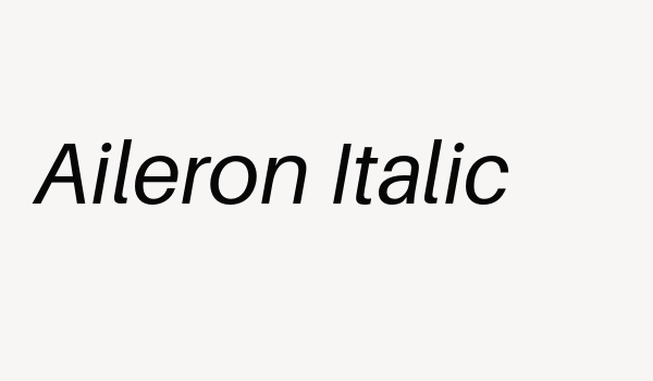 Aileron Italic Font