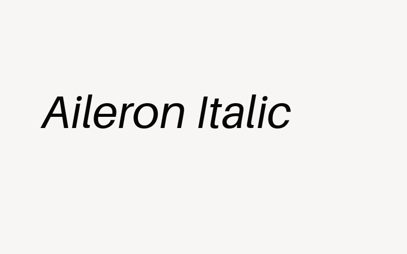 Aileron Italic Font