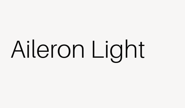 Aileron Light Font