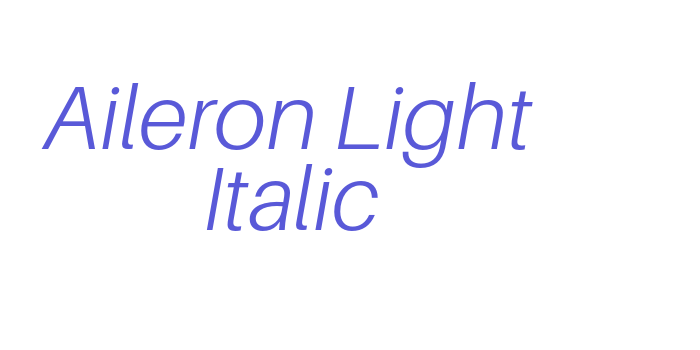 Aileron Light Italic Font Download