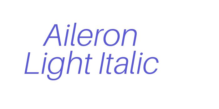 Aileron Light Italic Font