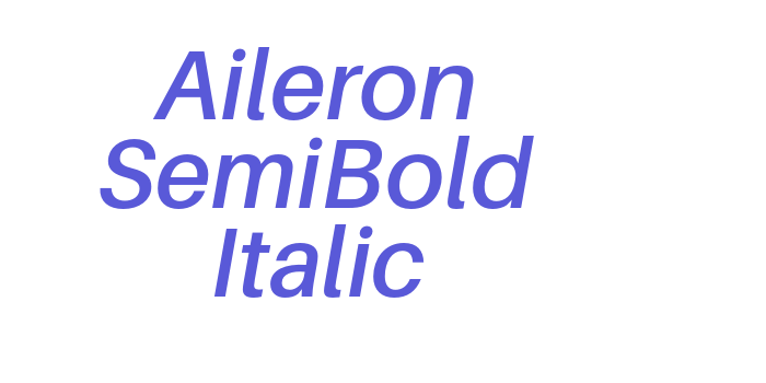 Aileron SemiBold Italic Font Download