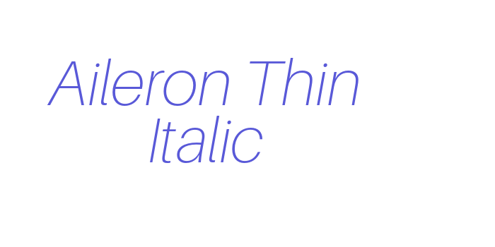 Aileron Thin Italic Font Download