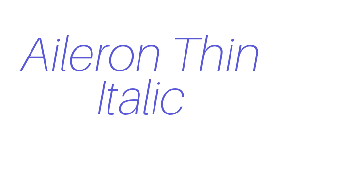 Aileron Thin Italic Font