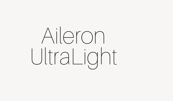 Aileron UltraLight Font