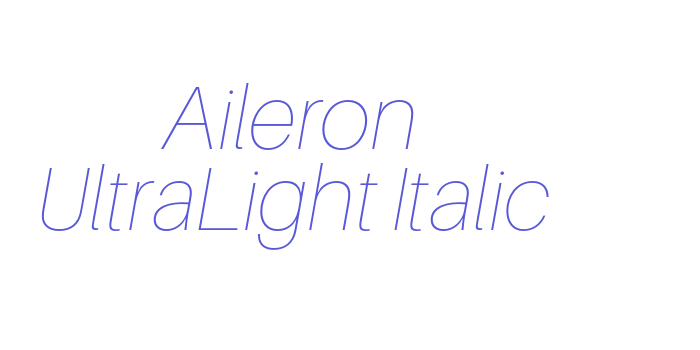 Aileron UltraLight Italic Font Download