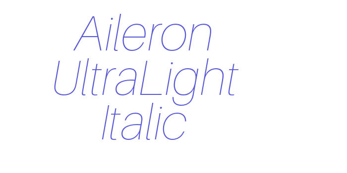 Aileron UltraLight Italic Font