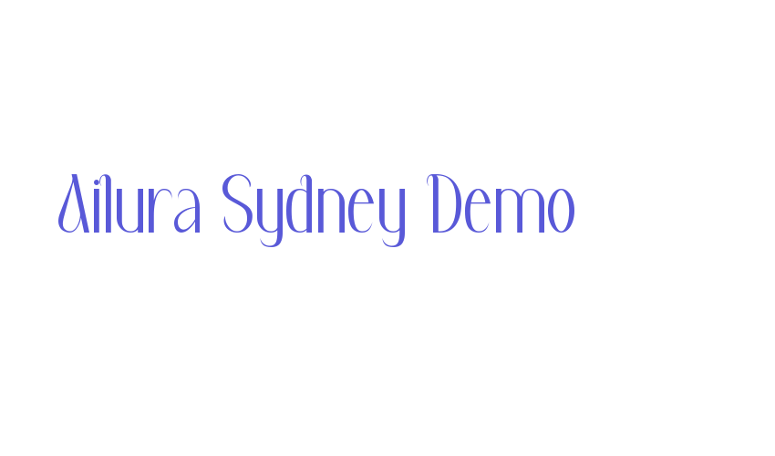 Ailura Sydney Demo Font Download