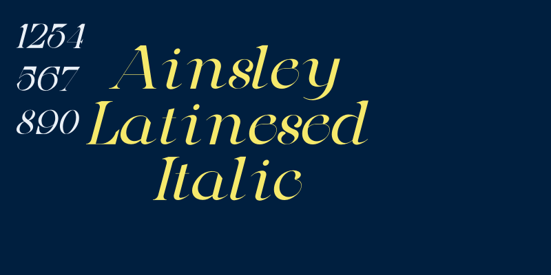 Ainsley Latinesed Italic